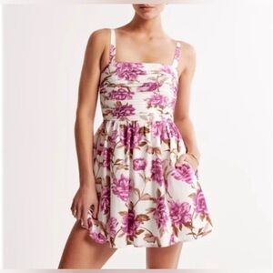 Abercrombie & Fitch Emerson Poplin Wide Strap Mini Dress